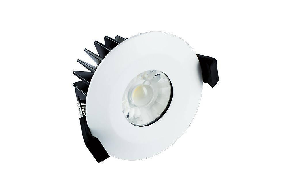 Integral Lighting LED Low Profile IP65 Fire Rated Downlight Recessed Spotlight 8.5W 660lm 4000K Dimmable Matt White IP65