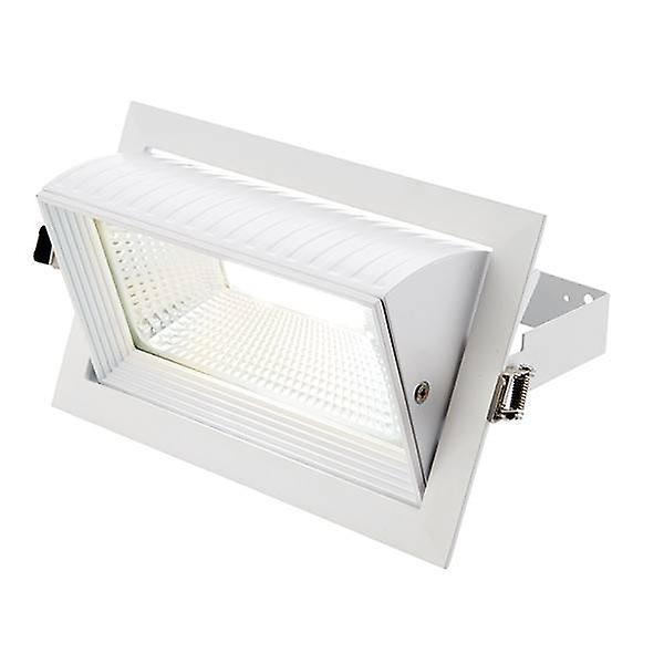 Saxby Lighting Axial Integrated LED Recessed Light Matt White, Glass