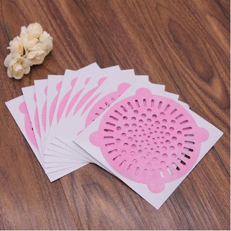 Slowmoose Disposable, Non-woven And Self-adhesive-sewer Hair Filter Sticker pink