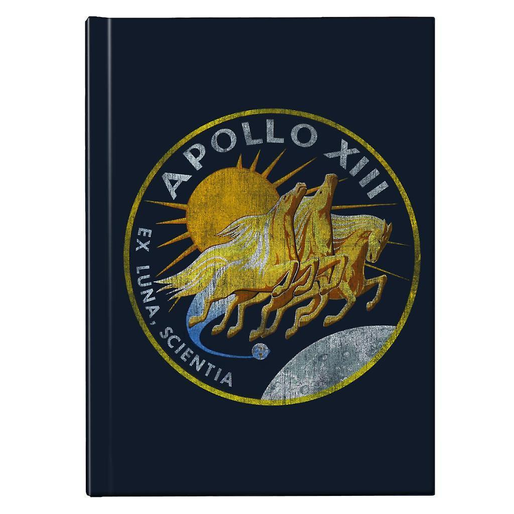 NASA Apollo 13 Mission Badge Distressed Hardback Journal Navy Blue 13 x 18.5 cm