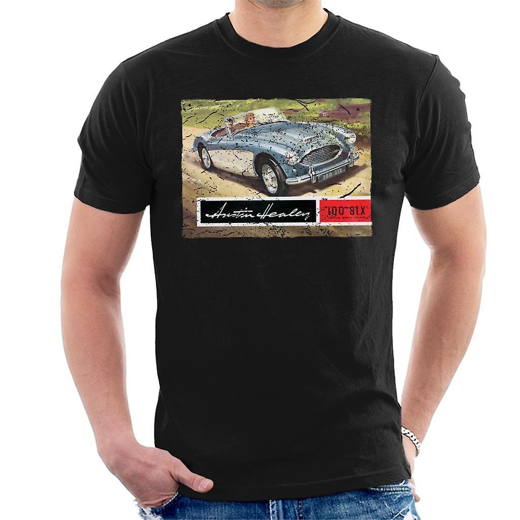 Austin Healey Country Road British Motor Heritage Men's T-Shirt Black XX-Large