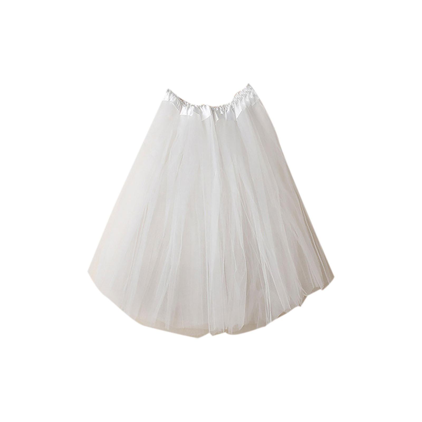 Fruushop Womens High Quality Pleated Gauze Short Skirt Adult Tutu Dancing Skirt 1Pcs