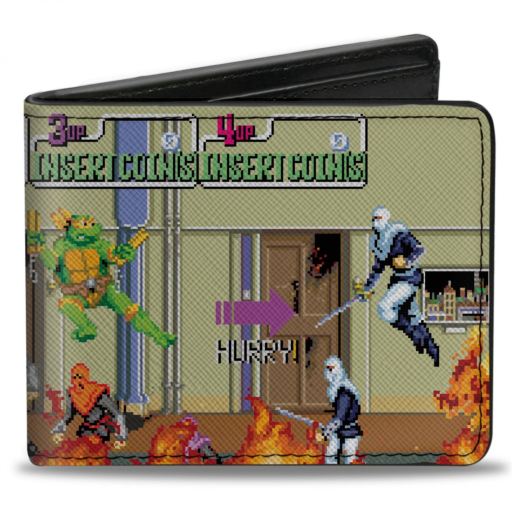 Cartoons Teenage Mutant Ninja Turtles 8-Bit Battle Bi-Fold Wallet Multi-Color