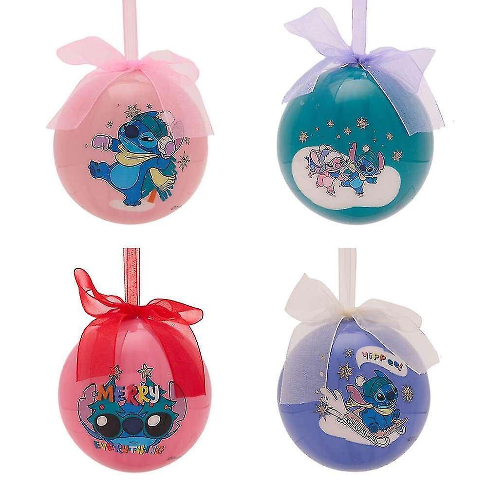 Elsavct Disney Stitch Christmas Baubles (Set of 4)