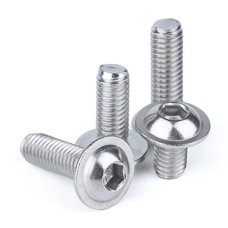 Slowmoose 304 Stainless Steel, Round Button Head, Hex Socket Screws With Inner Washer 12mm / M3