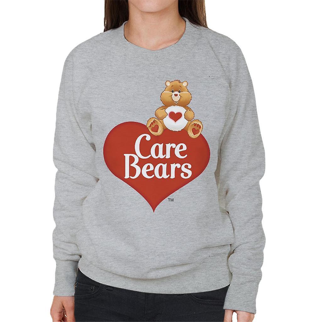 Care Bears Logo Tenderheart Bear Women's Sweatshirt Heather Grey Small