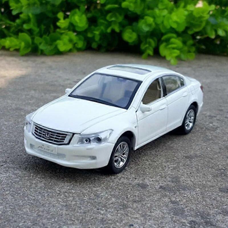 Redkid 1:32 HONDA Accord Alloy Car Model Diecasts & Toy Vehicles Metal Car Model Collection Sound and Light High Simulation Kids Gifts White B