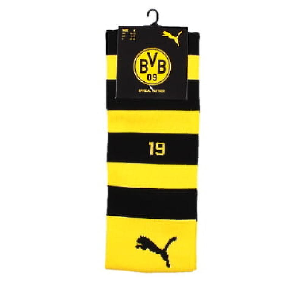 Puma 2023-2024 Borussia Dortmund Home Socks (Yellow-Black) Large 9-11 UK Foot