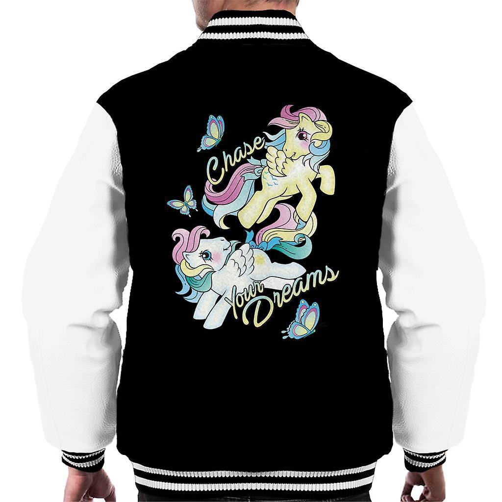 My Little Pony Chase Your Dreams Men's Varsity Jacket Black/White Small