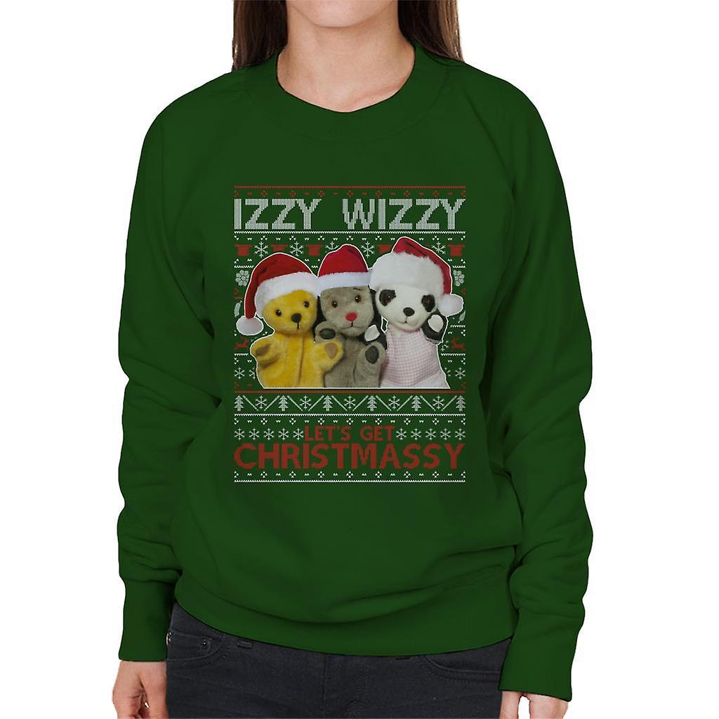 Sooty Christmas Izzy Wizzy Women's Sweatshirt Bottle Green XX-Large