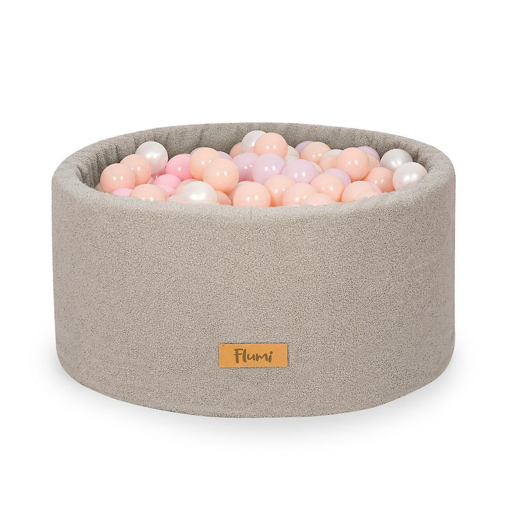 Flumi children's ball pit + 200 balls grey/pink/peach