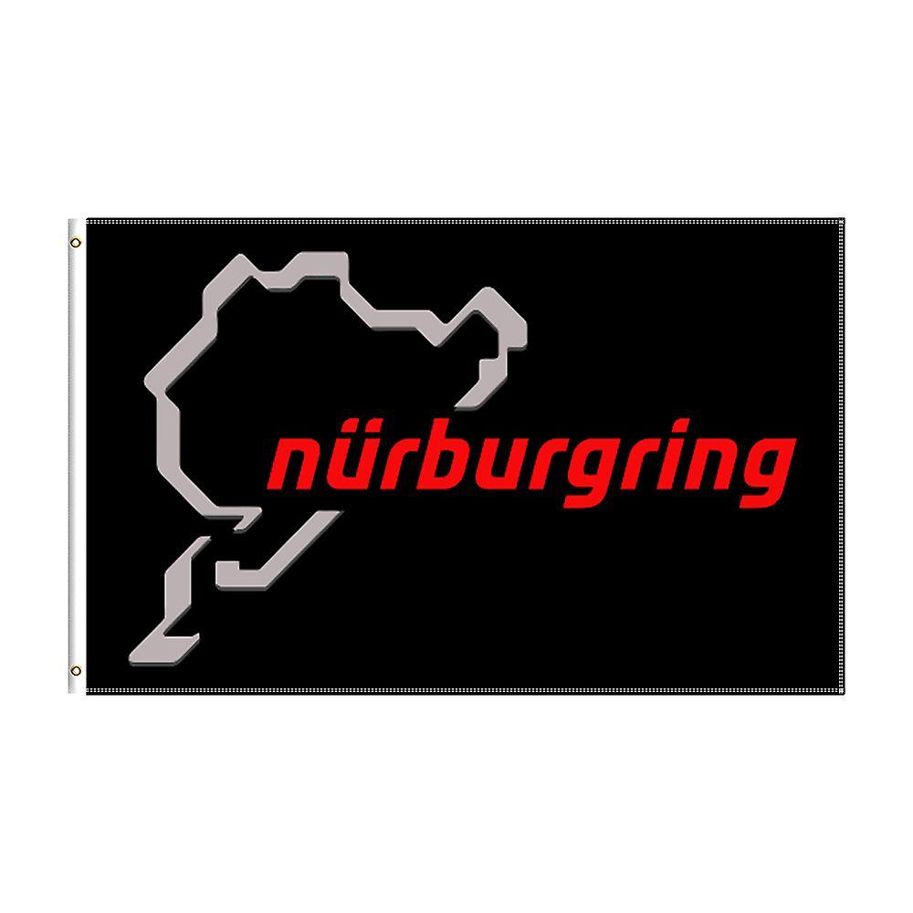 Redkid 3x5 Ft Germany Nurburgring Circuit Flag Polyester Printed Racing Car Banner For Decor 90x150cm A-857