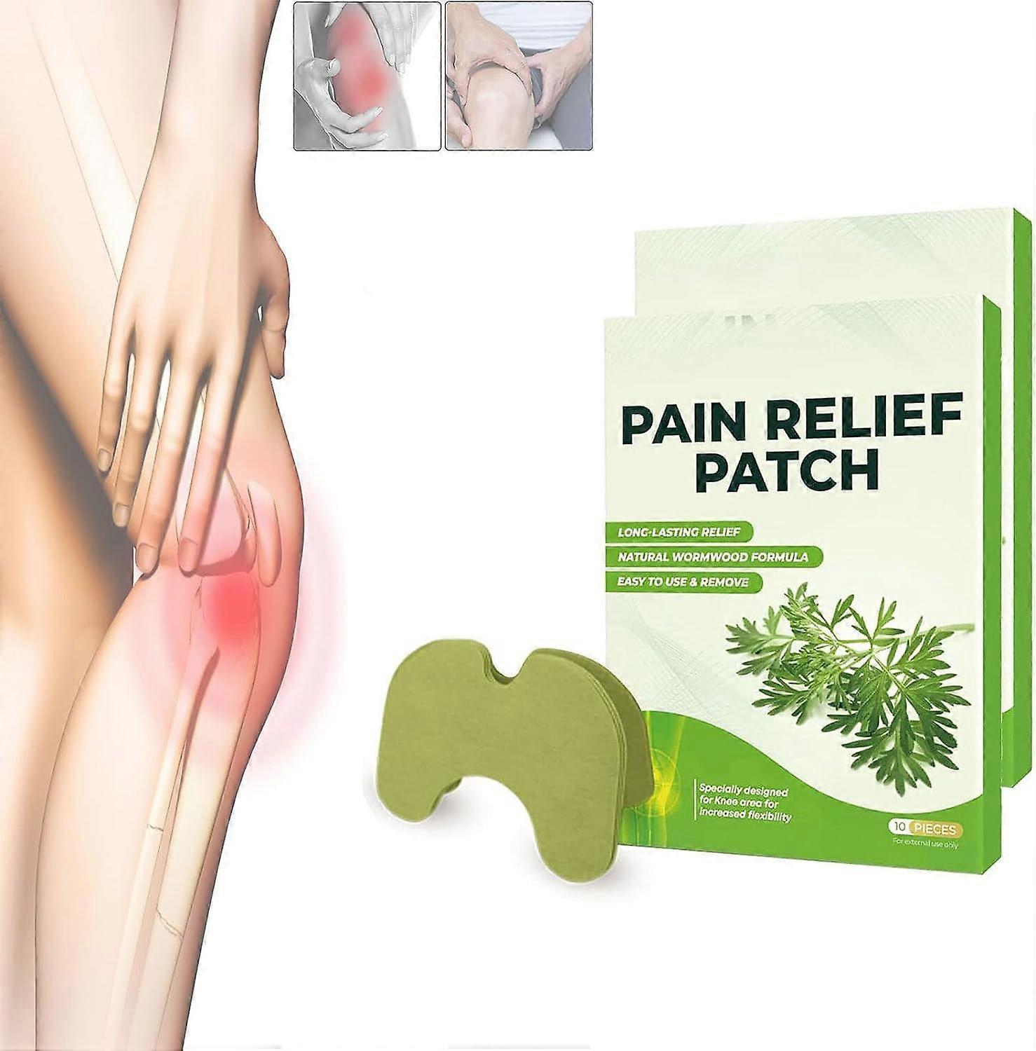 Unbrand Pain Relief Patches, Warming Herbal Plaster Pain Patches, Knee Pain Relief Patch Wormwood Heat Patches for Knee, Back, Neck Pain 2 Pack - 2...