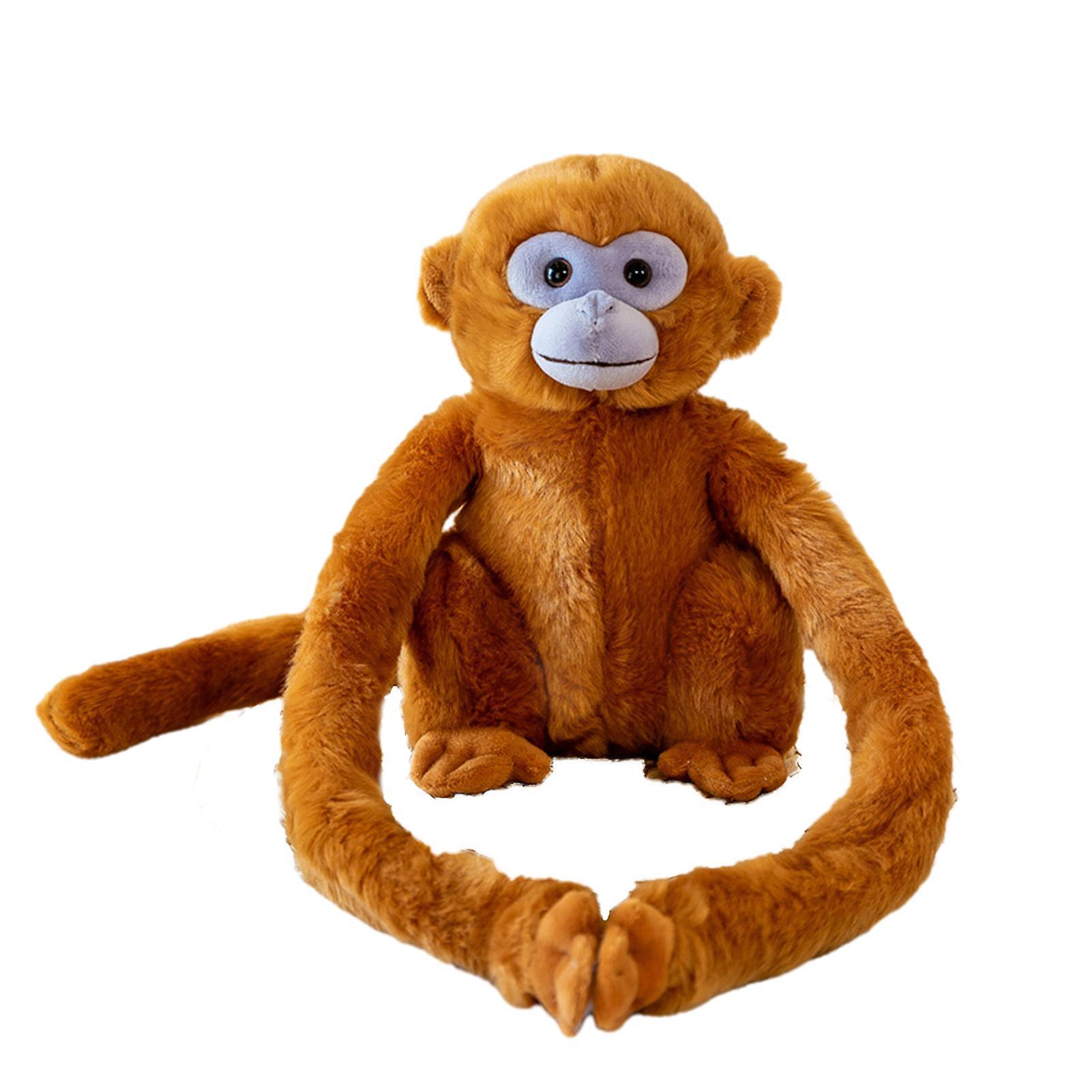 Yamaler Golden Monkey Plush Toy Soft Stuffed Animal Doll Simulation Long-armed Monkey Plushies Baby Sleeping & Soothing Companion Toy Birthday Gift A