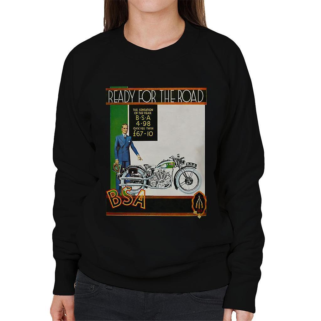 BSA Ready For The Road Women's Sweatshirt Black Large