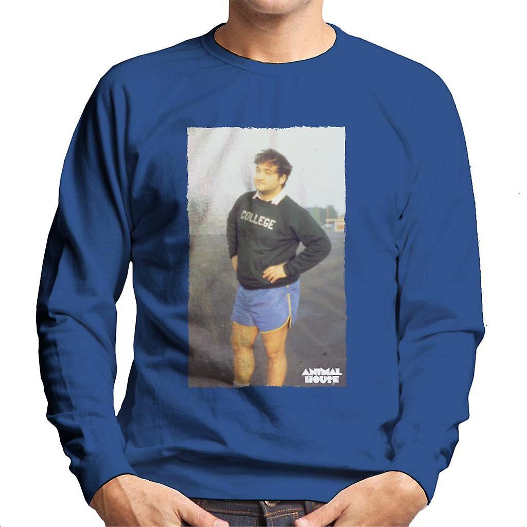 Animal House John Bluto Blutarsky Posing Men's Sweatshirt Royal Blue Small