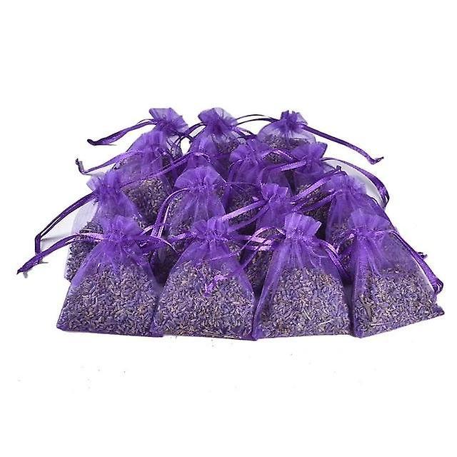 Slowmoose Lavender Scented Sachets Bag For Closets Drawers Dark purple 15PCS