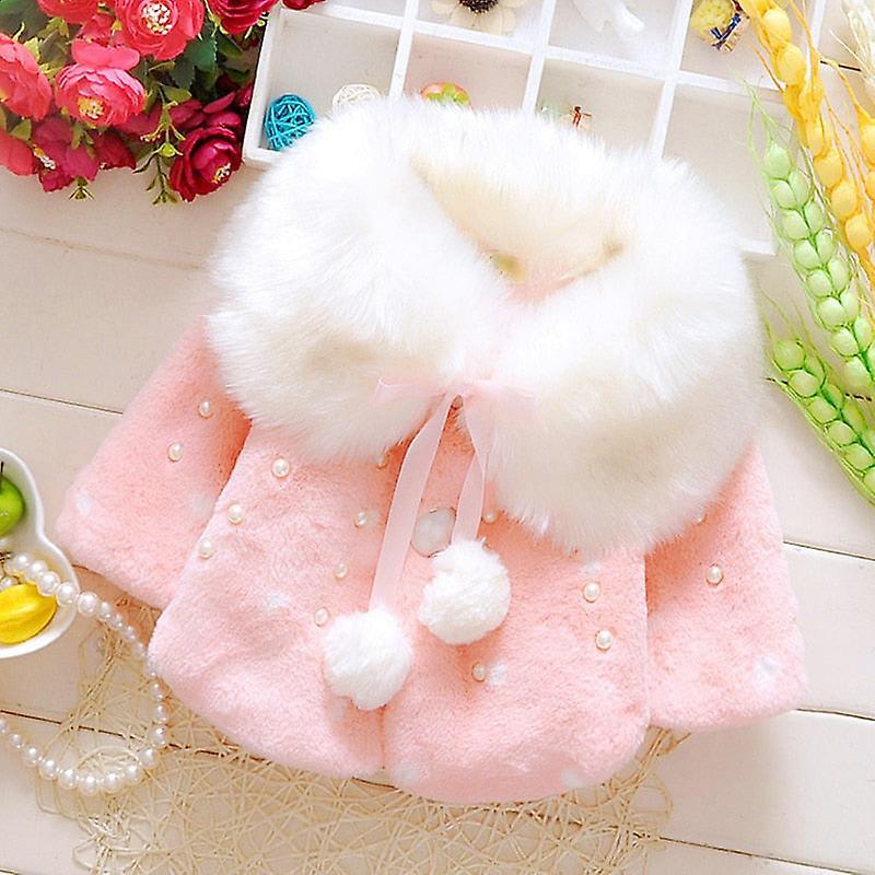 Slowmoose Baby Winter Clothes, Cute Fleece Fur Coat 24M