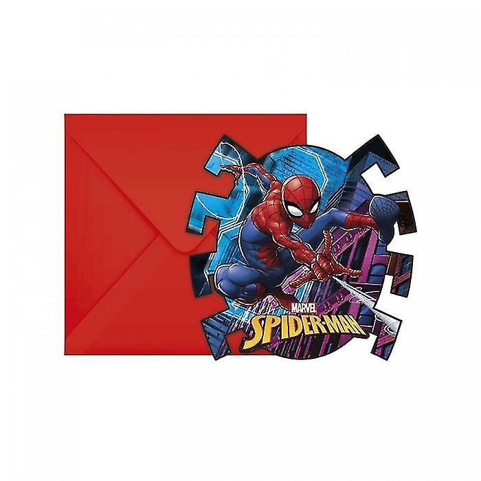 Marvel Spider-Man Logo Birthday Card (Pack of 6) Multicoloured One Size