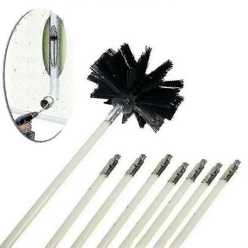 Syhww Drill Powered Chimney Cleaning Set Including Rods And Brushes