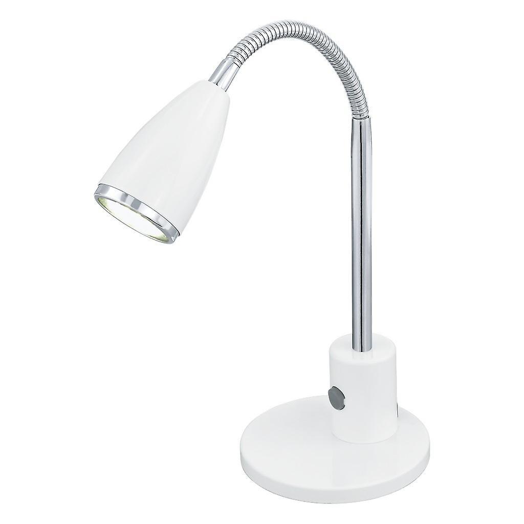 Eglo Lighting Fox 1 Light Table Lamp Chrome, White, GU10