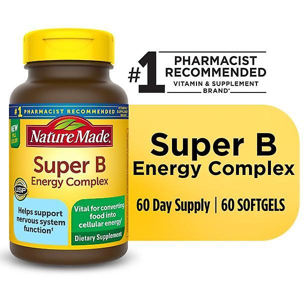 Nature Made Super B Energy Complex Softgels, 60 Count