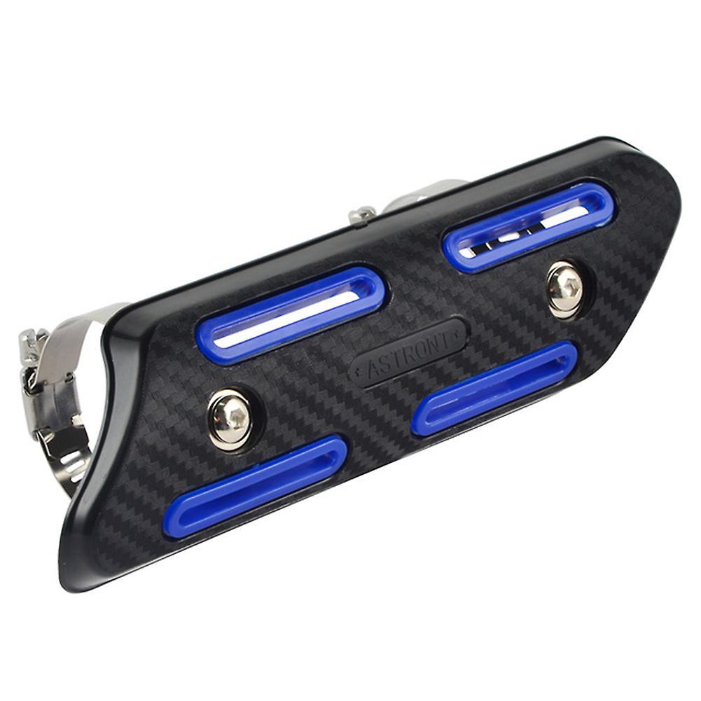 Sinknap Universal Motorcycle Exhaust Pipe Heat Shield Cover Blue