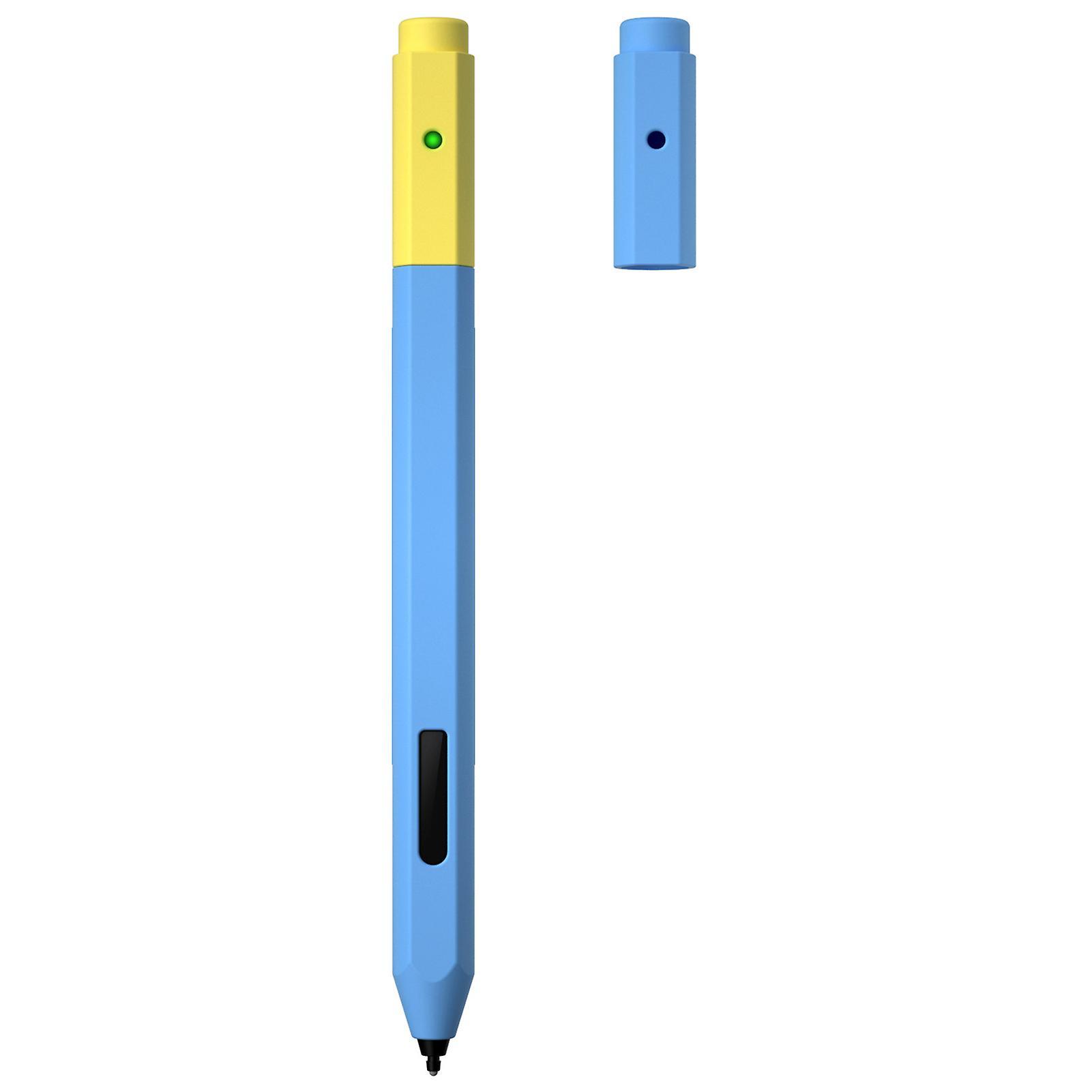 Fiauli Stylus Protective Case Color Matching Anti-scratch Silicone Screen Stylus Pen Cover with Pen Cap for Microsoft Surface Pen Sky Blue