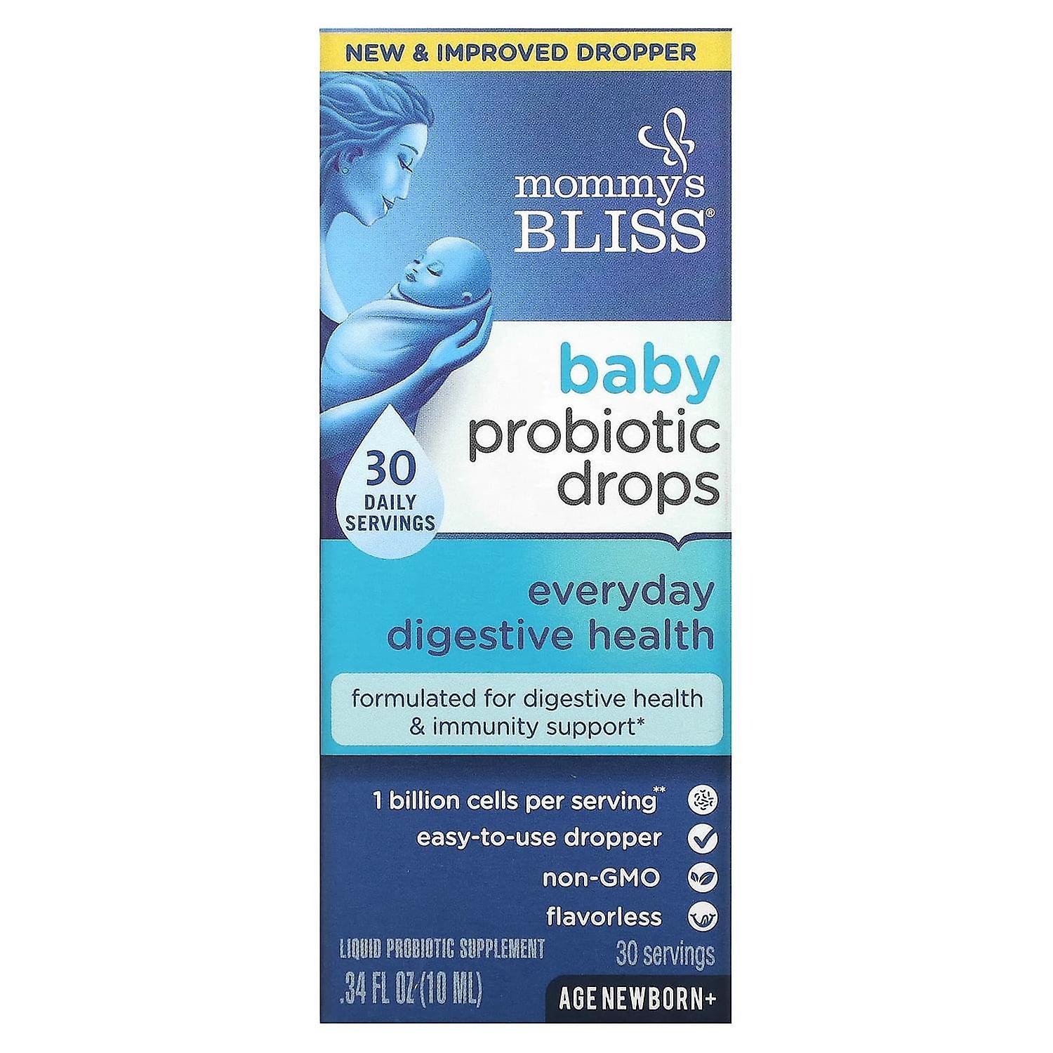 Mommy's Bliss, Baby Probiotic Drops, Everyday Digestive Health, Newborn+, 0.34 fl oz (10 ml)