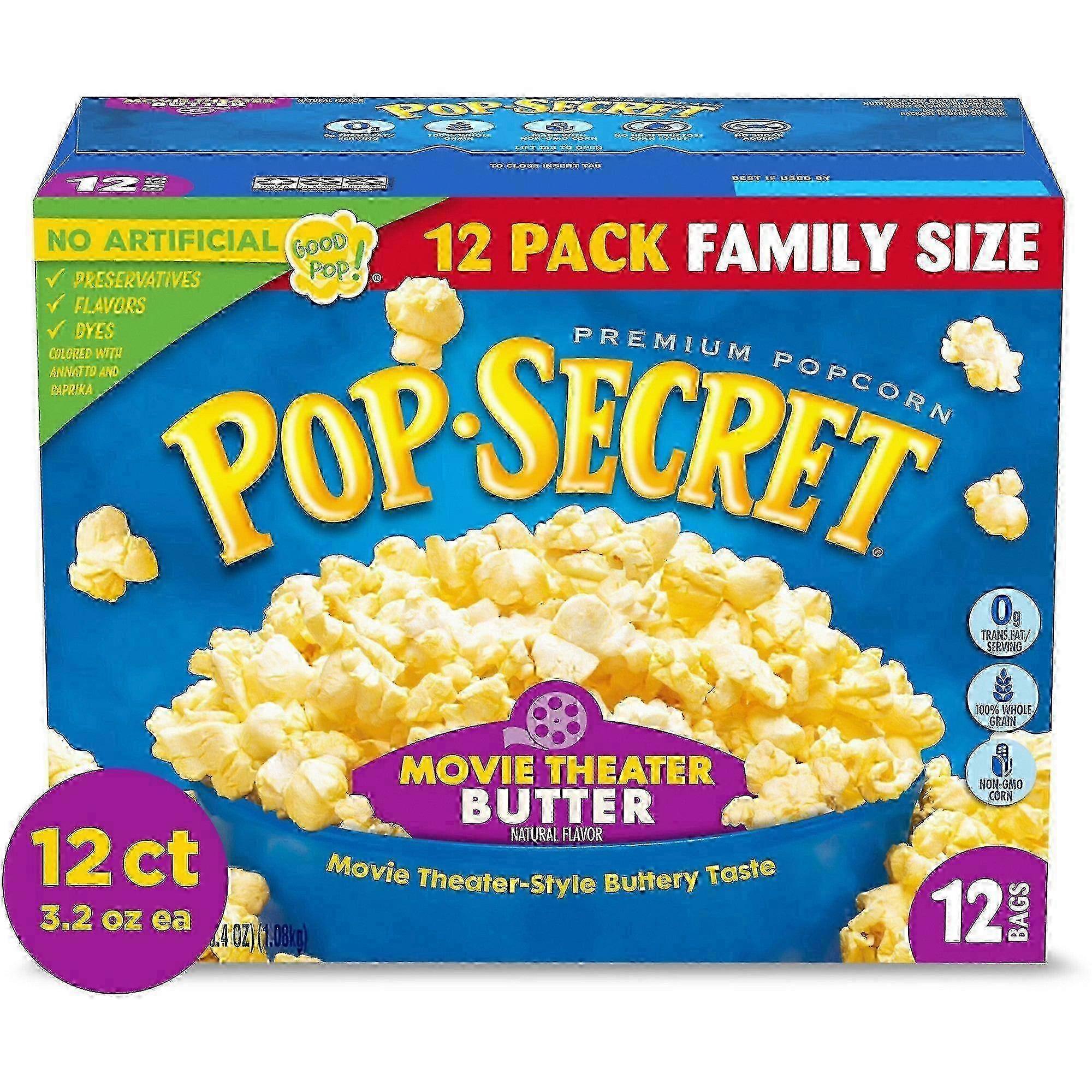 Pop Secret Movie Theater Butter Microwave Popcorn, 12 Ea