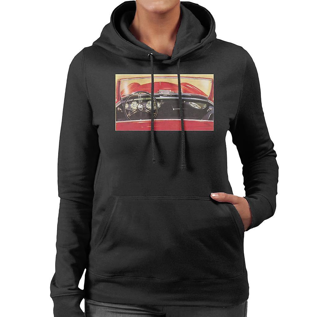 Austin Healey Drivers Seat British Motor Heritage Women's Hooded Sweatshirt Black XX-Large