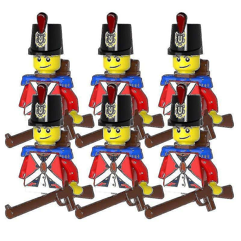 Xixi Napoleonic War Military Model Building Blocks Imperial Navy British French Knight Infantry Soldier Weapon Brick Children's Toys 6pcs