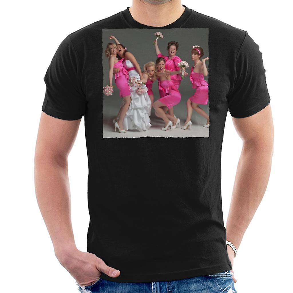 Bridesmaids Bridal Party Wacky Wedding Photo Men's T-Shirt Black Small