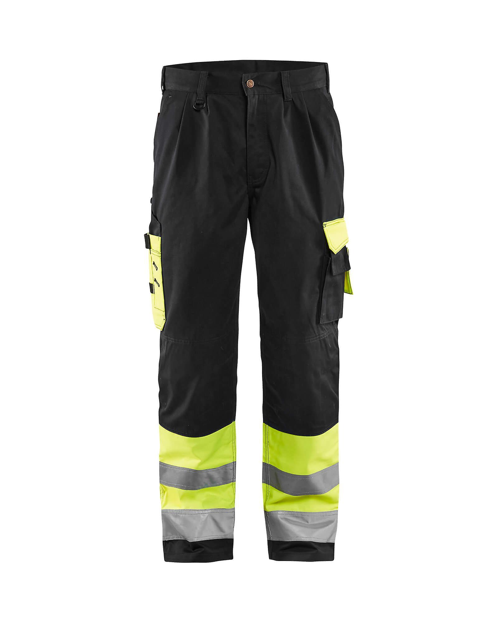 Blaklader 1584 hi-vis work trousers - mens (15841860) - (colours 1 of 2) Yellow/black