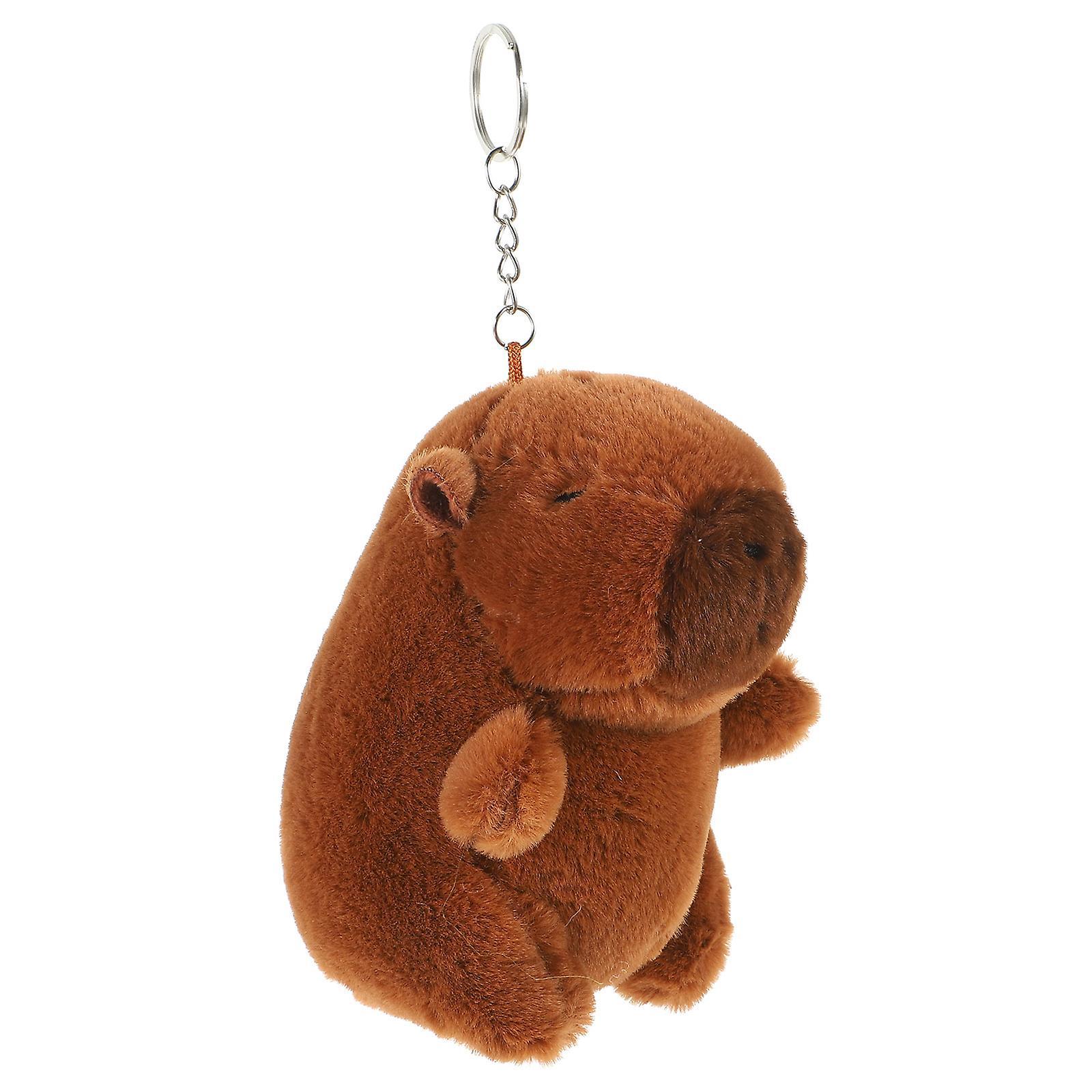 Tinksky Plush Capybara Ornament Stuffed Capybara Pendant Plush Key Chain Backpack Hanging Capybara Charm Brown 12.00X8.00X8.00CM