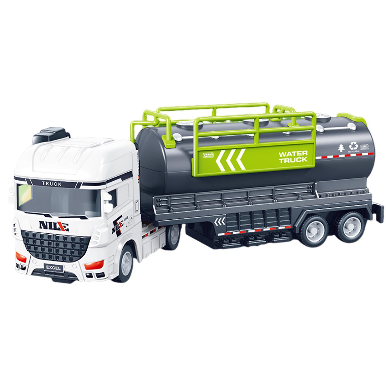 Remorui Sanitation City Sanitation Truck Toy Garbage Truck Recycling Trucks Water Tanker Vehicle Toy Mini Inertia Car Model Toy Christmas C