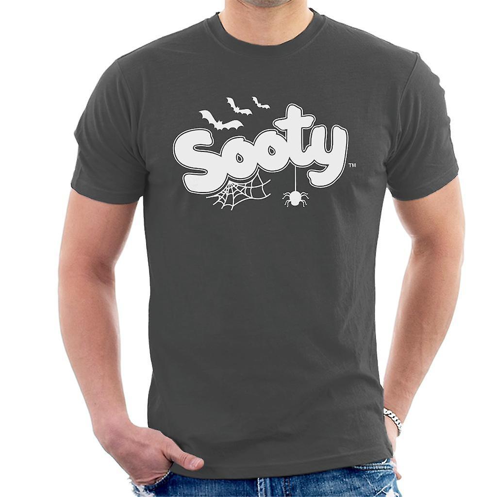 Sooty Halloween Glow In The Dark Logo Men's T-Shirt Charcoal Medium