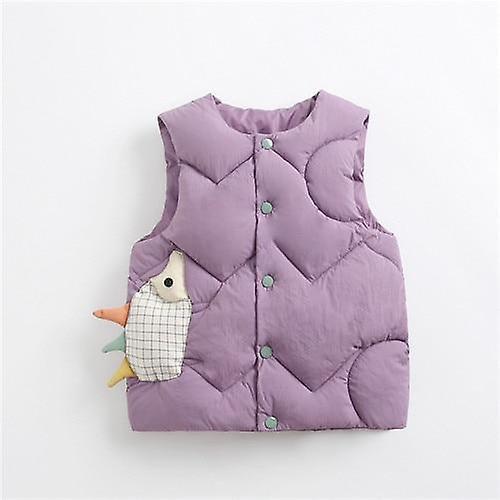 Slowmoose Baby Winter Clothes, Waistcoat Vest With Soft Sleeveless Purple 5T