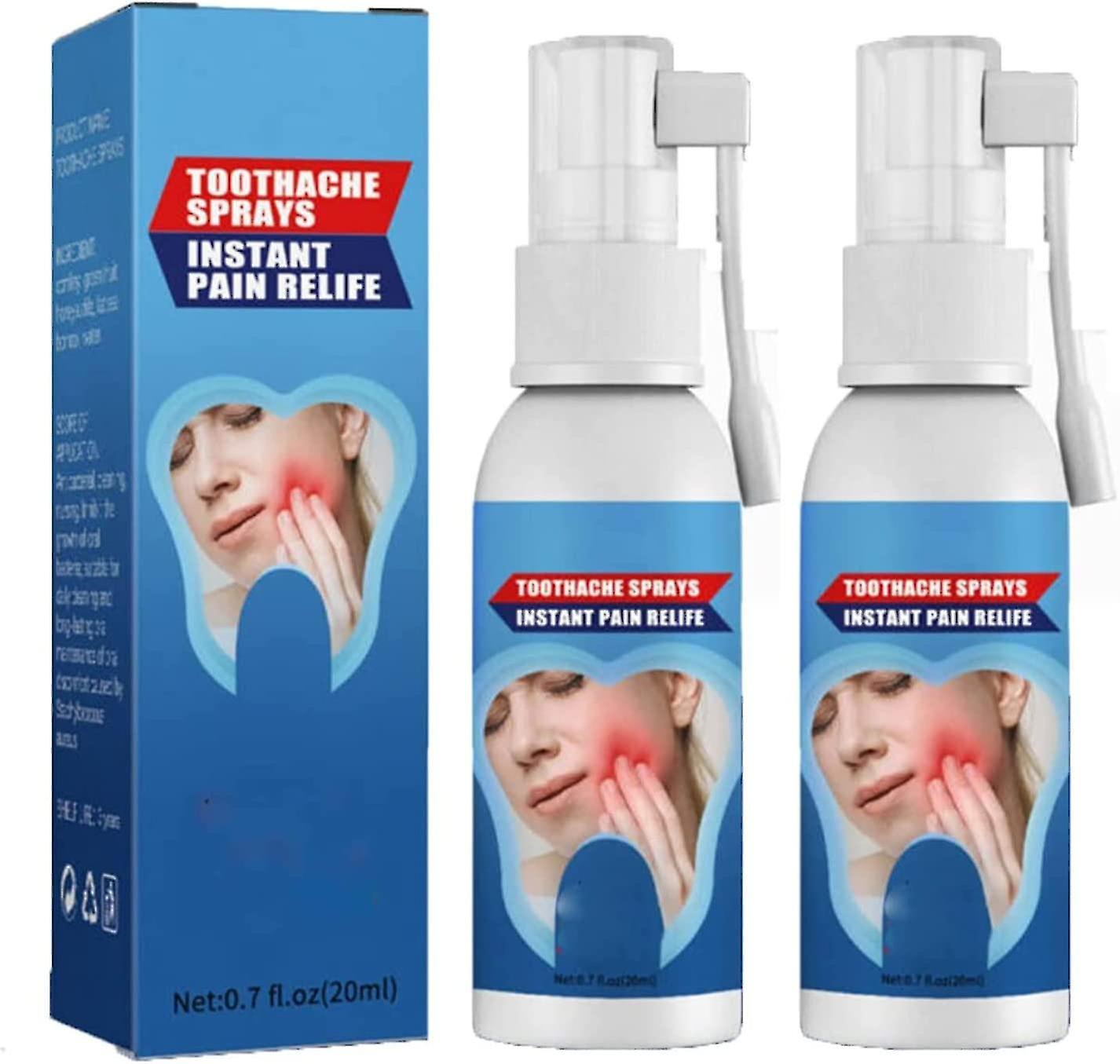 DUQI Remedies Teeth & Gums Spray, Instant Teeth Treatment Relief Toothache Sprays, Toothache Relief Repair Gingival Tissue 2pcs