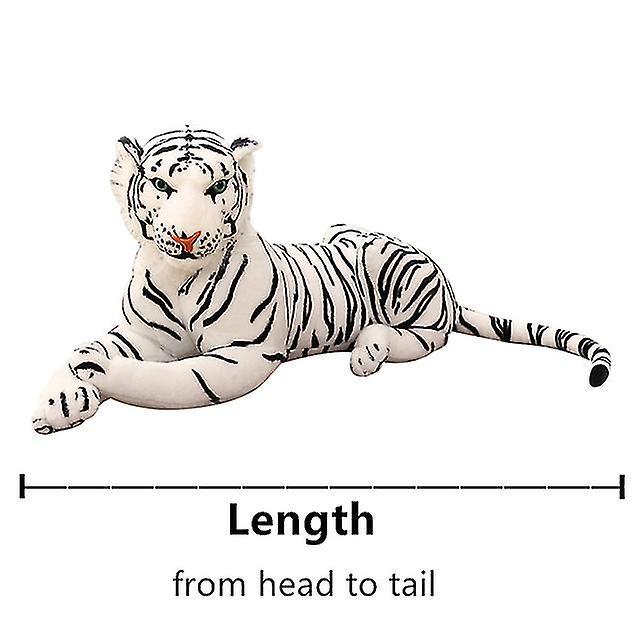 Elciaicle Length Including Tail Big Tiger  Plush Toy Soft Stuffed Animals Simulation White Tiger Jaguar Doll Children Kids Birthday Gift 130-140cm