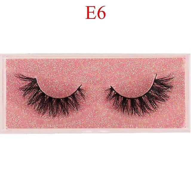 Slowmoose Eyelashes 100% Cruelty Free Handmade - 3d Mink Lashes, Full Strip Lashes, Soft E-6