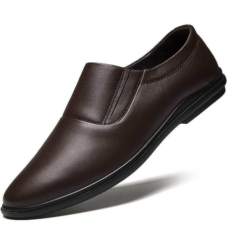 Mickcara Men's JJ8388 Slip-On Loafer Brown Us9.5/eu43