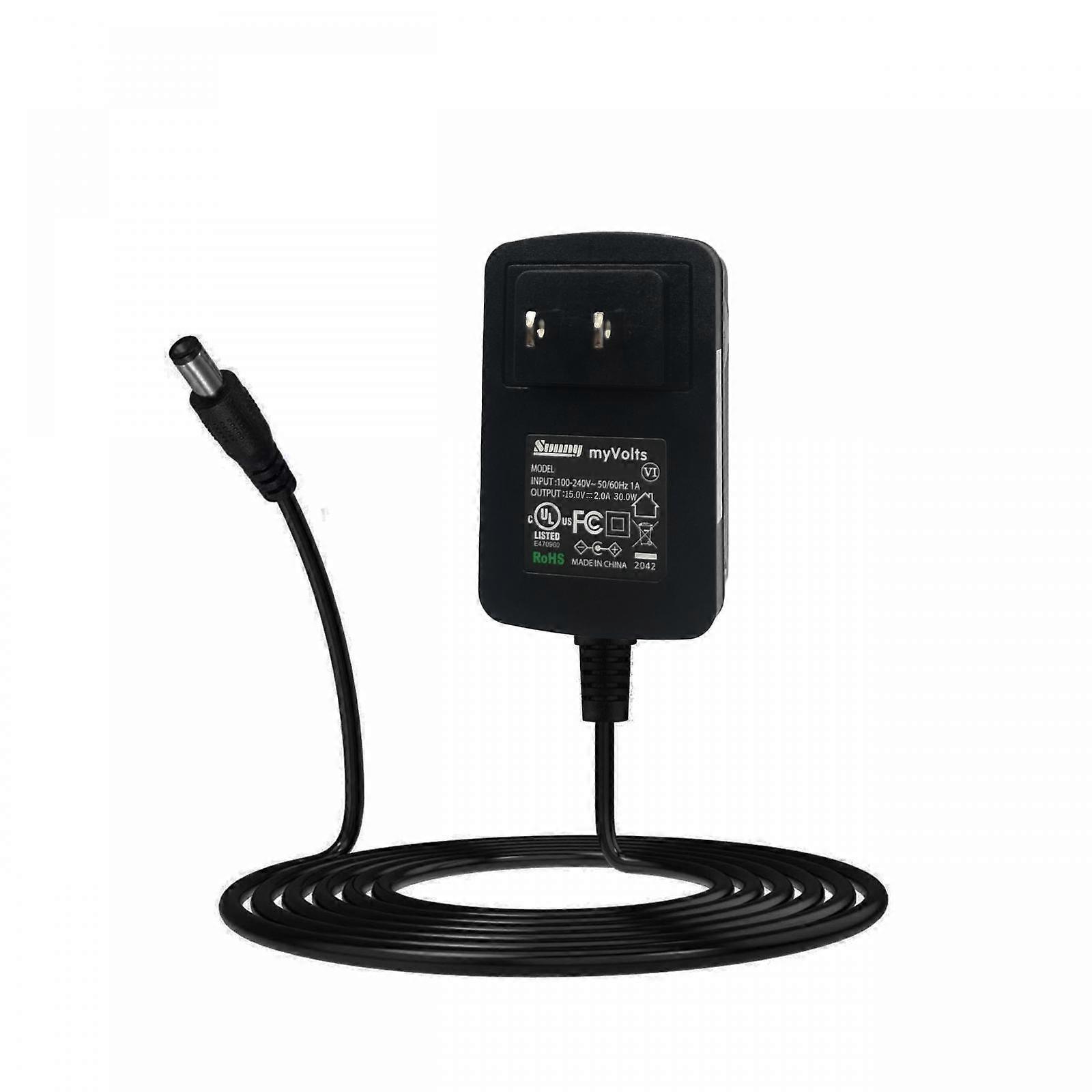 15V myVolts replacement power supply compatible with Sony SRS-XB3 Bluetooth speaker