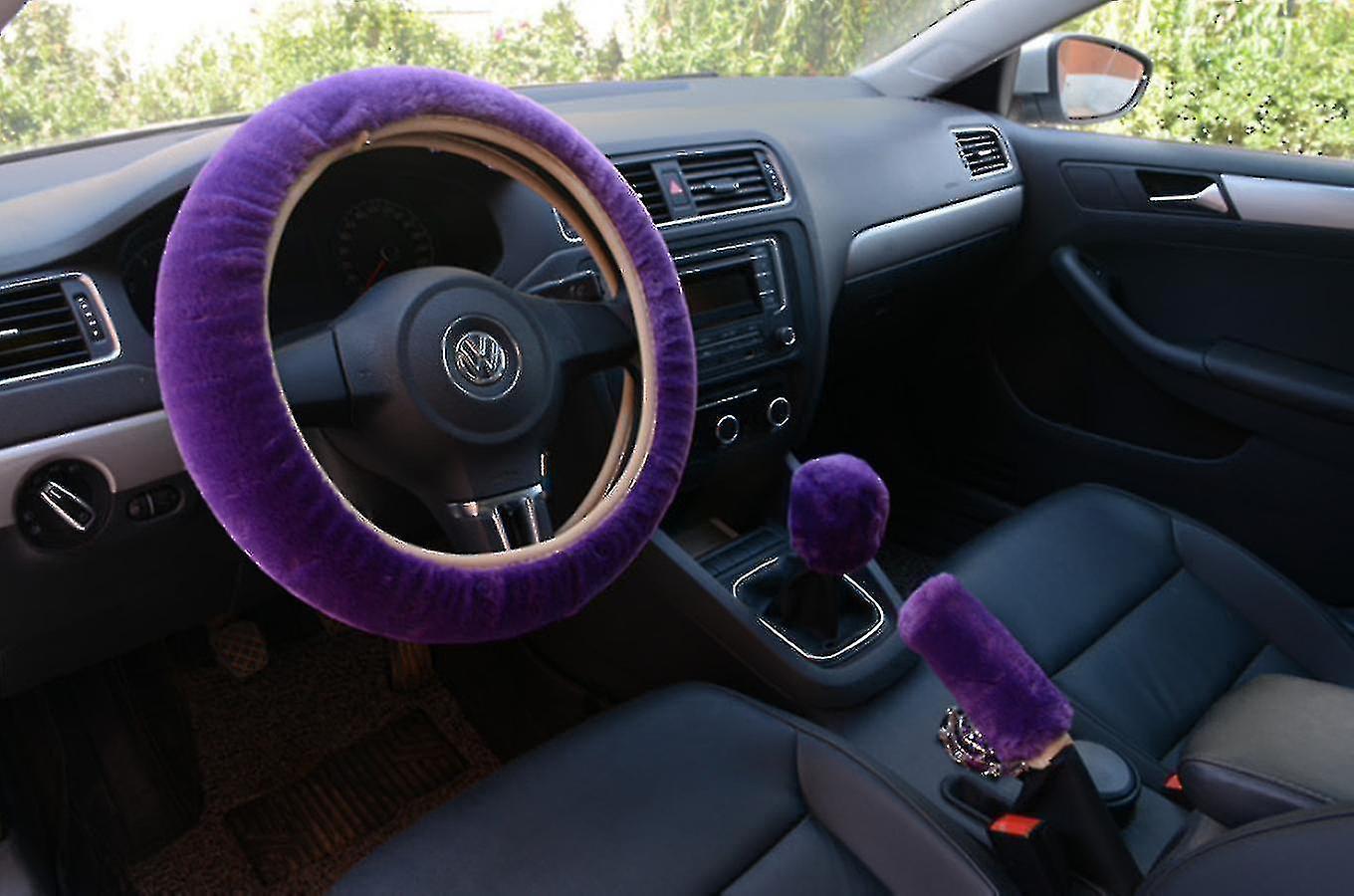 Tianzun Steering Wheel Cover,universal Car Steering Wheel Cover Plush Telescopic Purple