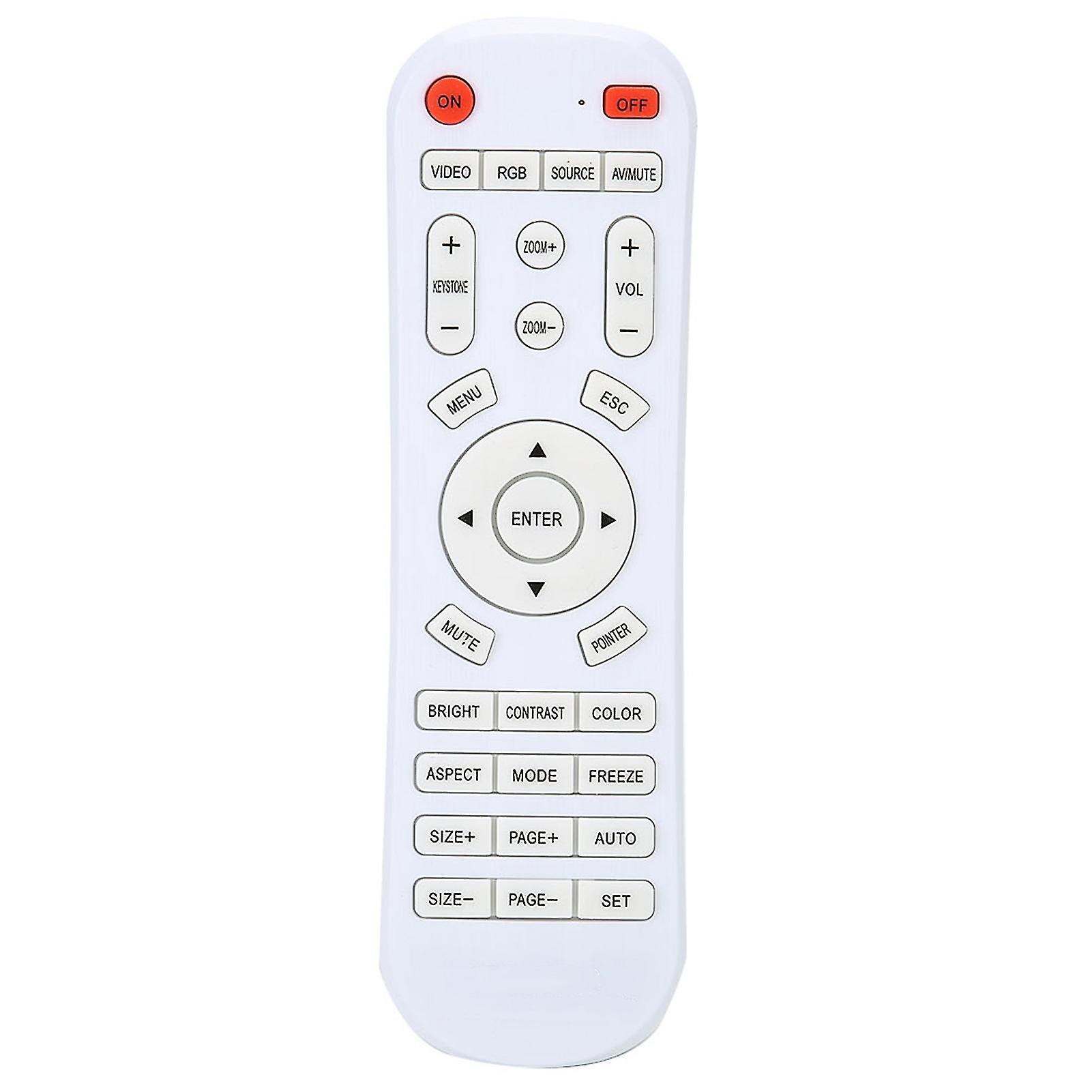 Projector Remote Control - White Replacement Controller