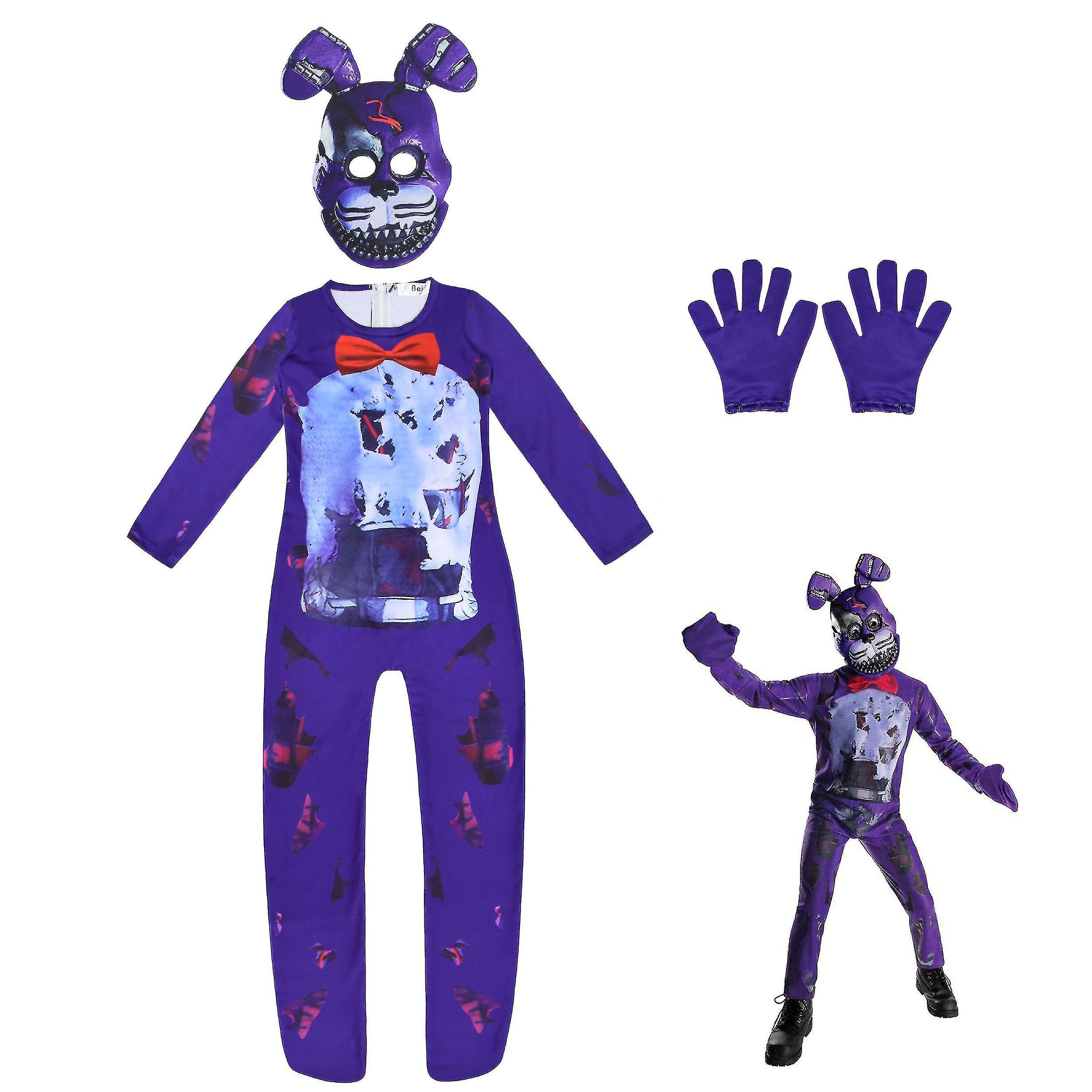 Sszfv Bonnie Fnaf Freddy's Bodysuit Anime Horror Cosplay Halloween Costume Funny Party Clothing For Kids Boys Girls 130