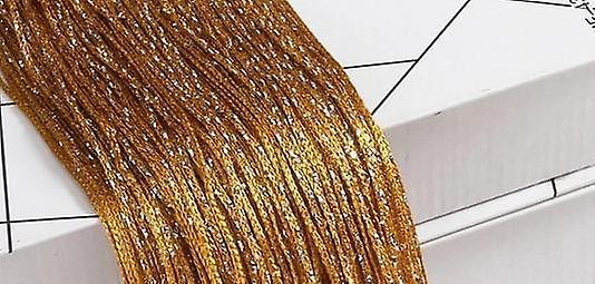 Slowmoose Beads String Thread Curtains - Window Wall Panel Room Divider, Doorway, Wedding Gold 3x2.9m