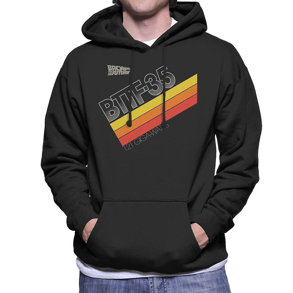 Back to the Future 35th Anniversary 121 Gigawatts Men's Hooded Sweatshirt Black Small