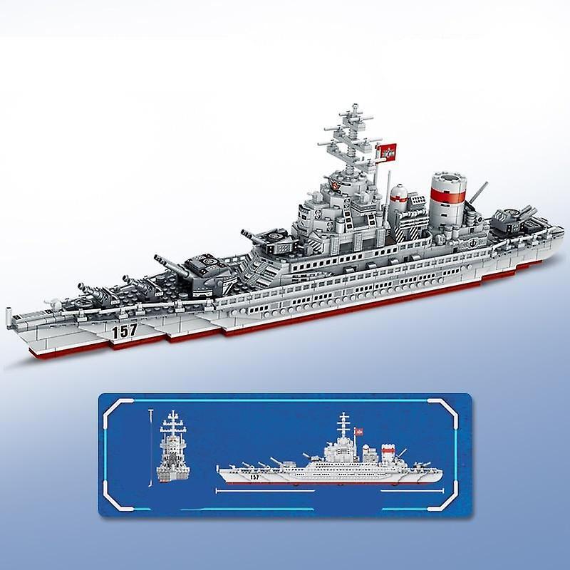 Slowmoose 1000+ Pcs Navy Aircraft Figures - Building Blocks Army Warship Construction c0157 no box