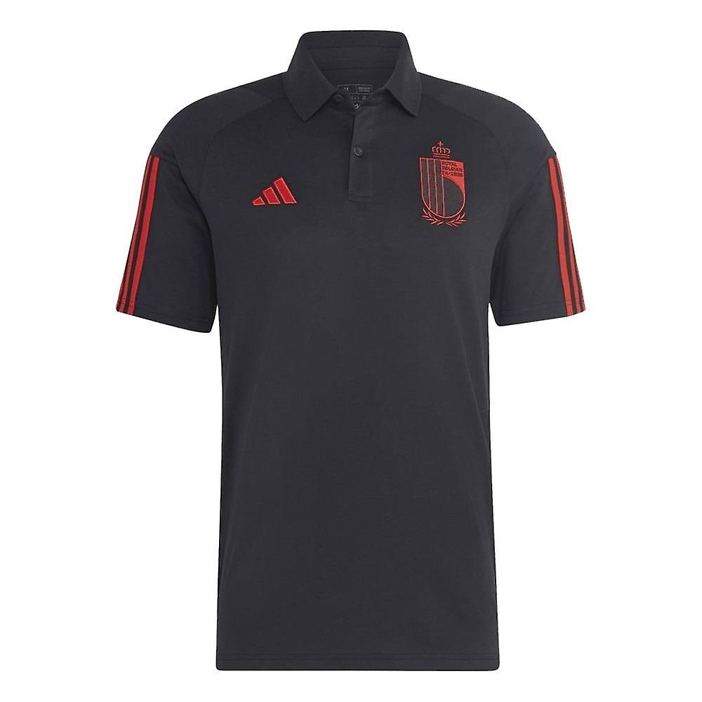 Adidas 2022-2023 Belgium Polo Shirt (Black) Large 42-44 inch Chest